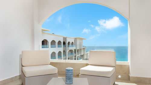 The view from a Deluxe Suite Ocean View at the Villa la Valencia Beach Resort & Spa. The view from a Deluxe Suite Ocean View at the Villa la Valencia Beach Resort & Spa.
