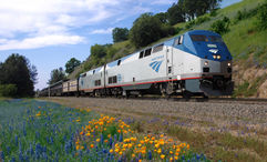 Amtrak's California Zephyr train. Amtrak has named Eliot Hamlisch executive vice president and chief commercial officer of the company.
