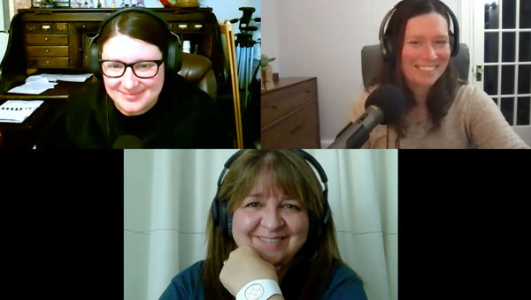 Clockwise from top left: Jamie Biesiada and Rebecca Tobin of Travel Weekly and Beci Mahnken of MEI Travel talk about the Star Wars: Galactic Starcruiser experience at Walt Disney World. Clockwise from top left: Jamie Biesiada and Rebecca Tobin of Travel Weekly and Beci Mahnken of MEI Travel talk about the Star Wars: Galactic Starcruiser experience at Walt Disney World.