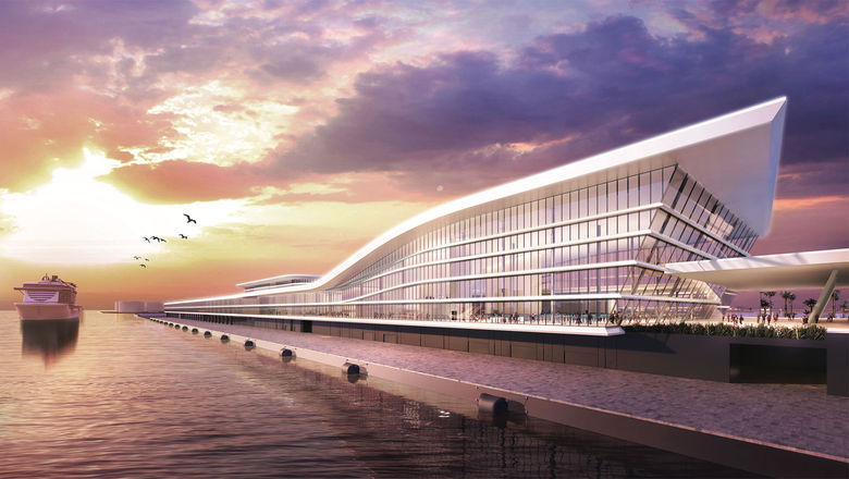 A rendering of MSC Cruises' new terminal in PortMiami.