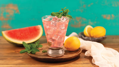 Watermelon Mint Lemonade, a Royal Caribbean zero-proof cocktail.