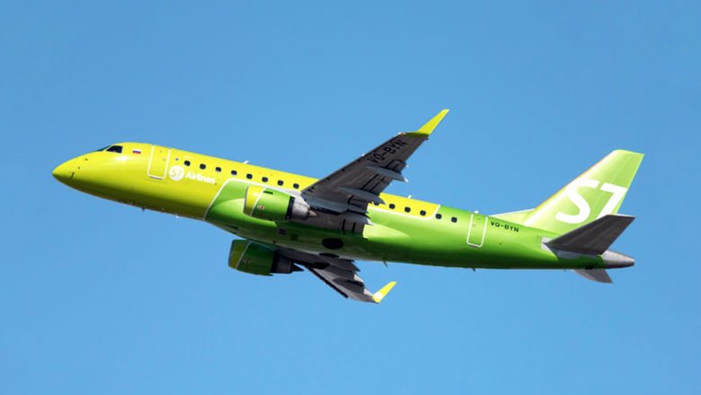 S7 Airlines suspending international flying on Saturday.