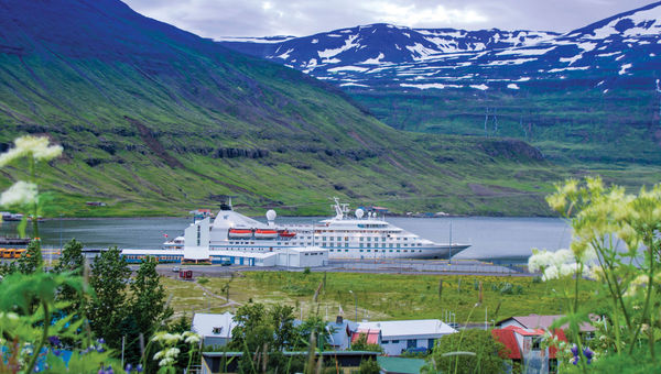A Windstar ship in Iceland. A Windstar ship in Iceland.
