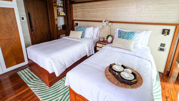 A cabin on the Kontiki Wayra yacht. A cabin on the Kontiki Wayra yacht.