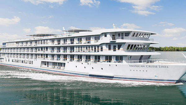 A rendering of American Cruise Lines' upcoming American Symphony and American Serenade modern riverboats. A rendering of American Cruise Lines' upcoming American Symphony and American Serenade modern riverboats.
