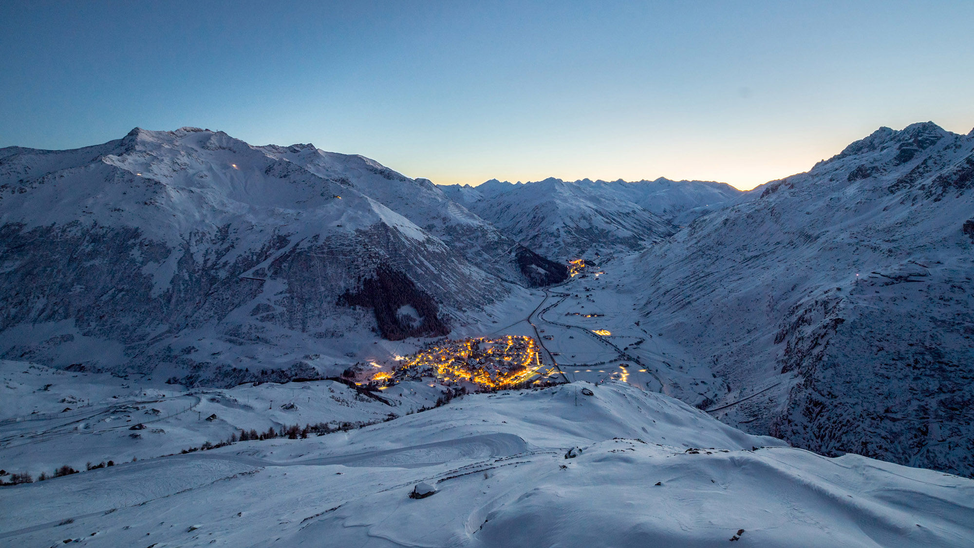 Andermatt-Sedrun offers roughly 75 miles of varied ski terrain.