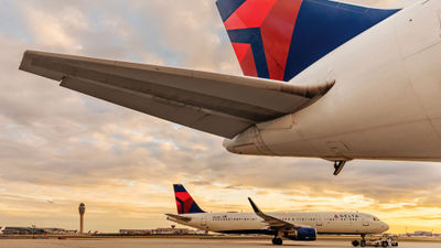 Delta aircraft at Hartsfield-Jackson Atlanta International Airport.