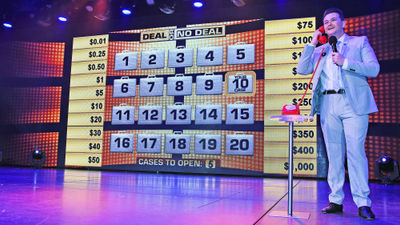 Two guests will be selected at random to be contestants to play live on stage. All other guests can play along on purchased game cards.