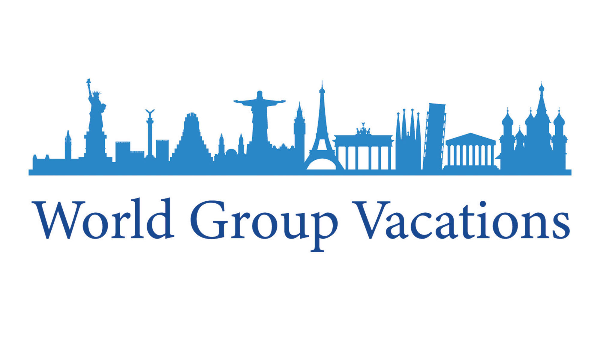 The logo of World Group Vacations, World Travel's new group travel division.