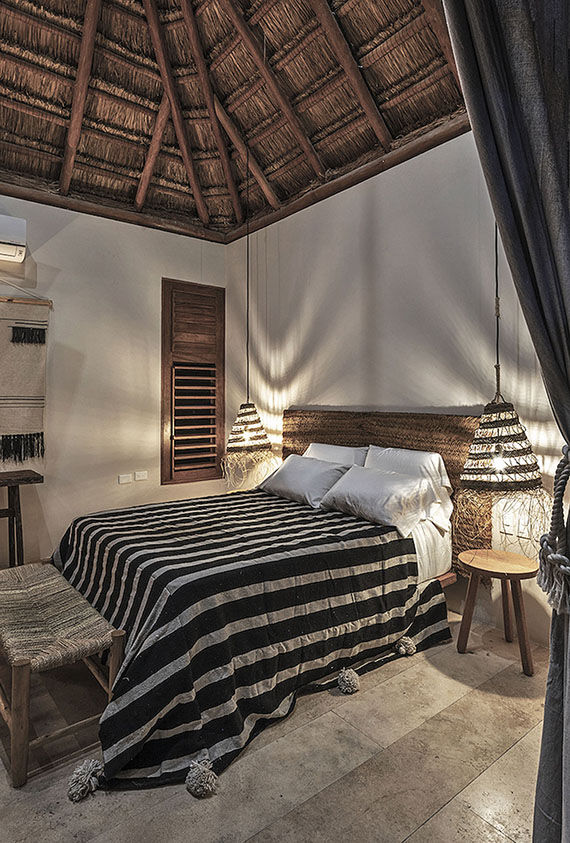 A guestroom at Casa Hormiga in Bacalar.