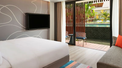 A guestroom at the Aloft Bali Kuta.