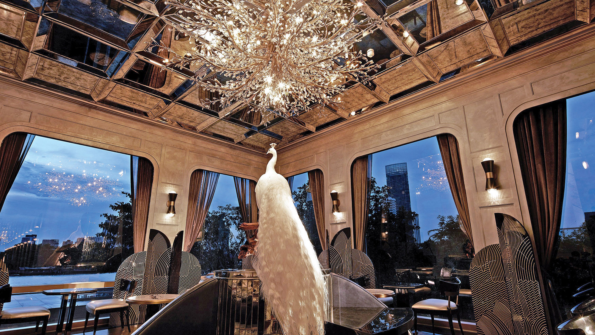The Capella Bangkok's Stella bar, which serves a nightly Cin Cin happy hour for guests.