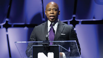 New York mayor Eric Adams announced the launch of "Get Local NYC" at NYC & Company's first meeting in three years at the Javits Center.