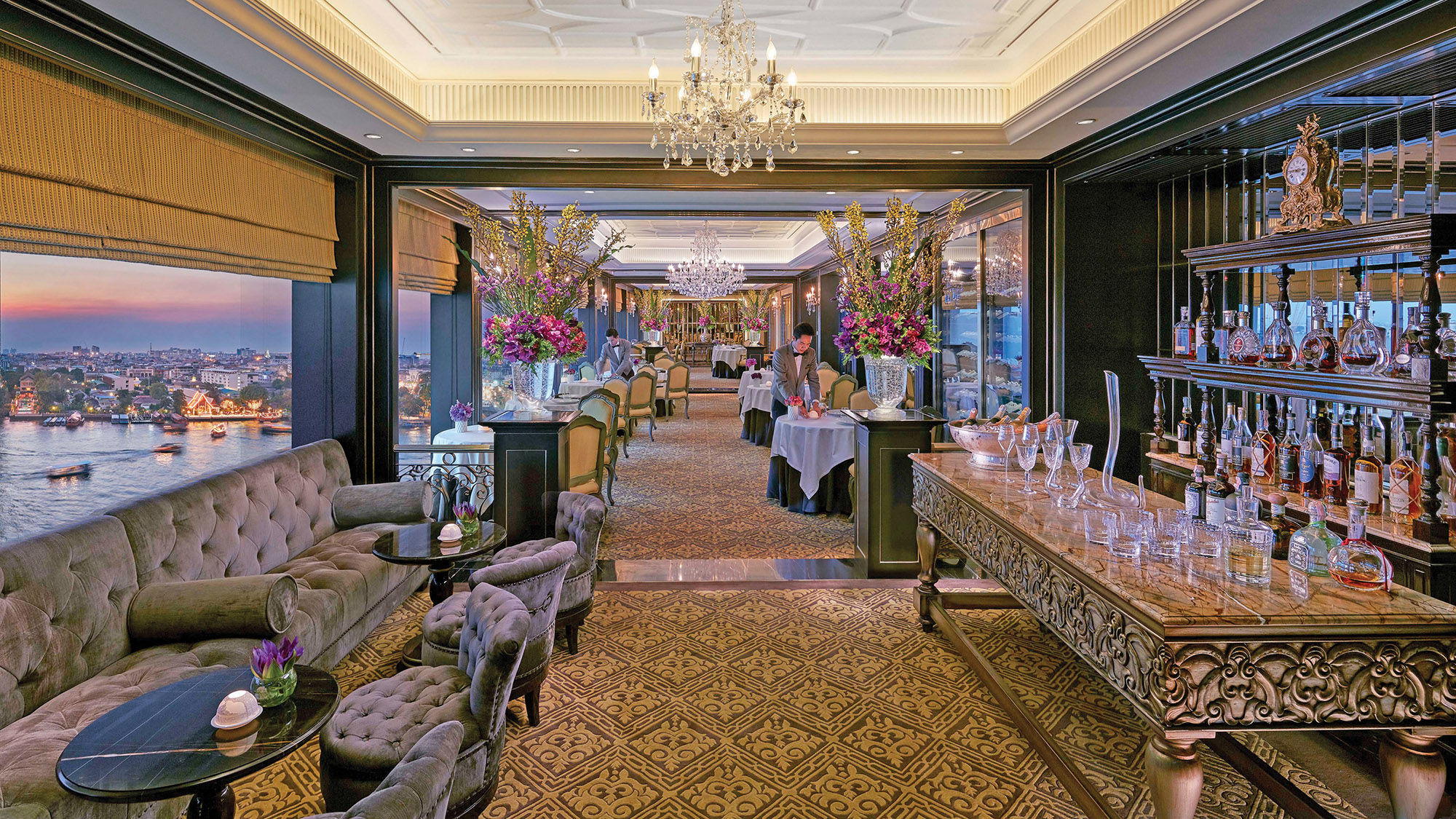 The hotel's Le Normandie restaurant has been awarded two Michelin stars.