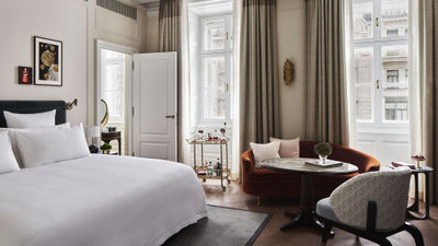 Accommodations will feature a mix of modern and historic design elements in a neutral color palette.