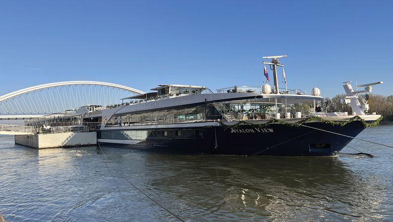 Avalon Waterways' newest Suite Ship, the Avalon View, on its inaugural sailing on the Danube.