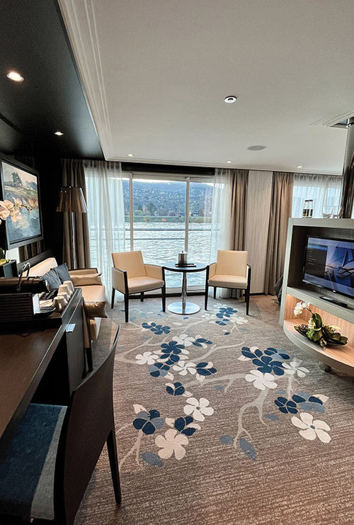 The living room area in a Royal Suite on the View. The living room area in a Royal Suite on the View.