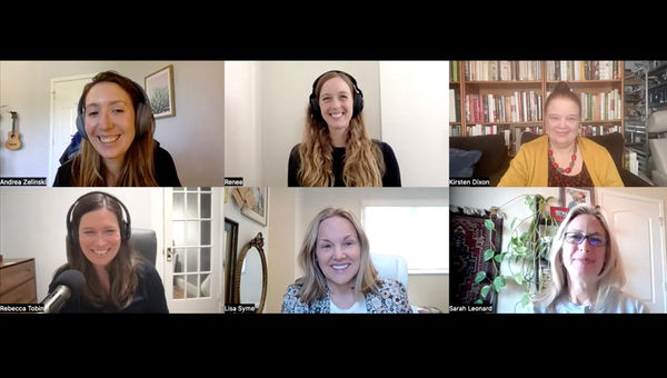The Folo episode on on Alaska tourism in 2022, clockwise from top left: Andrea Zelinski, contributor Renee Brincks, Kirsten Dixon of Within the Wild, Sarah Leonard of the Alaska Travel Industry Association, Lisa Syme of Princess Cruises and host Rebecca Tobin.
