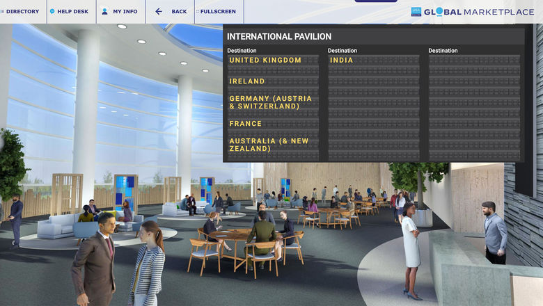 The homepage of the International Pavilion, part of Brand USA's Global Marketplace.