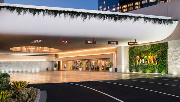 The entrance to the Palms Casino Resort, the first resort owned and operated by a Native American tribe in Las Vegas. The entrance to the Palms Casino Resort, the first resort owned and operated by a Native American tribe in Las Vegas.
