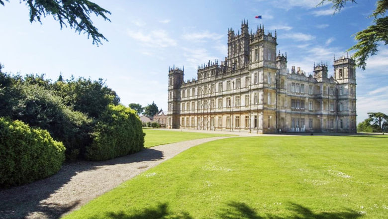 Highclere Castle was a filming location for the Downton Abbey series and films.