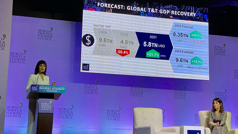 World Travel & Tourism Council CEO Julia Simpson Julia Simpson speaking at the WTTC Global Summit in Manila.