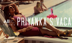 The campaign’s video spot, which was filmed at the Fairmont Century Plaza in Los Angeles, showcases Chopra Jonas’ idea of a “blockbuster” trip.