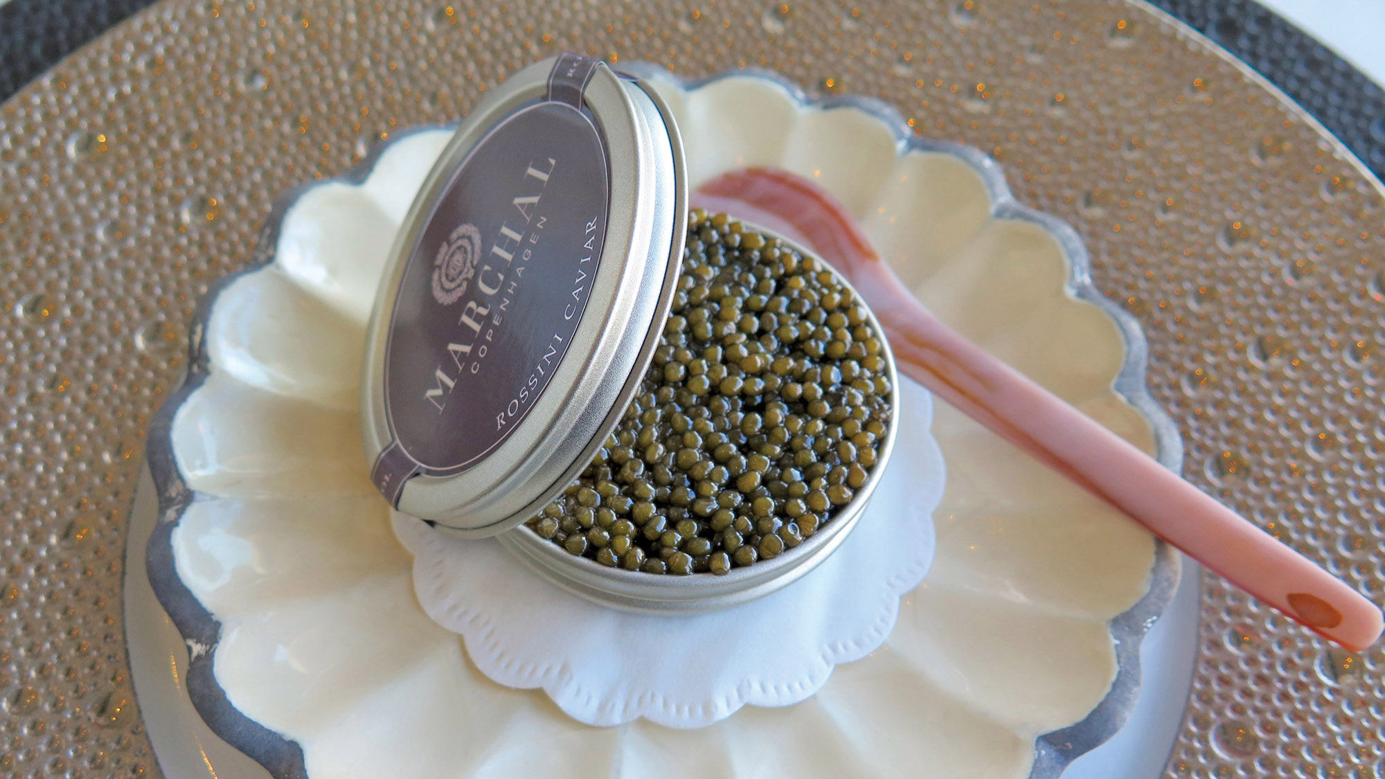 Caviar en surprise, is one of the signature canapes at Marchal.