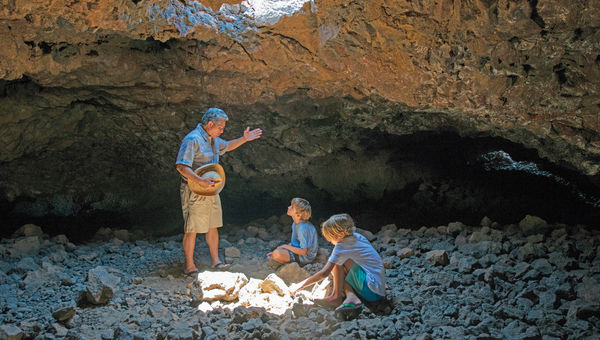 Children engage in a cave exploration as part of the programming at Mauna Lani, Auberge Resorts Collection. Children engage in a cave exploration as part of the programming at Mauna Lani, Auberge Resorts Collection.