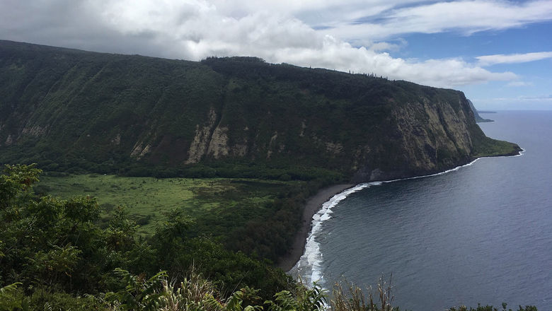 The view of Hawaii Island's Waipio Valley from an overlook.