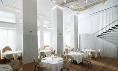 The restaurant at Xenodocheio Milos, a five-star, 43-room hotel that opened in downtown Athens on Jan. 15.