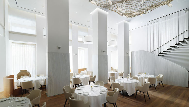 The restaurant at Xenodocheio Milos, a five-star, 43-room hotel that opened in downtown Athens on Jan. 15.
