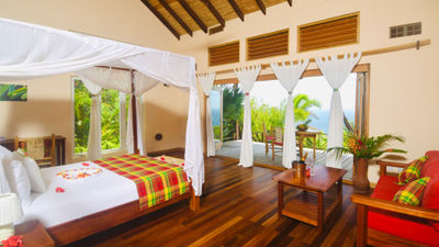 The view from the suite at Tet Rouge boutique resort.