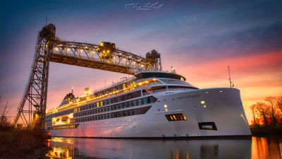 During its first Great Lakes cruise, the Viking Octantis went through the Welland Canal, which connects Lake Ontario to Lake Erie.