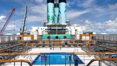 One of two pool areas aboard the Margaritaville at Sea Paradise.
