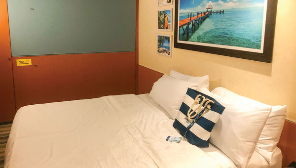 An interior cabin on the Paradise. An interior cabin on the Paradise.