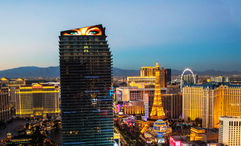 The Cosmopolitan, an MGM Resorts-operated casino hotel in Las Vegas. MGM Resorts International's online hotel booking platform remains offline more than a week after the company first reported widespread impact from a "cybersecurity issue."