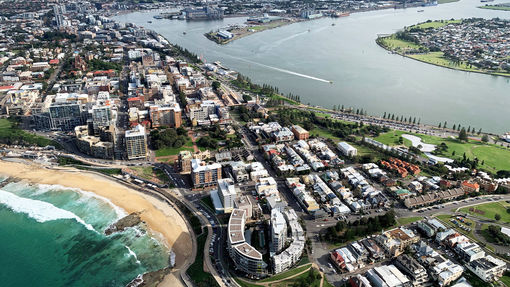 Hunter Valley Helicopters offered a bird's eye view of Newcastle.