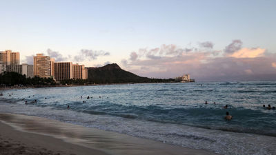 Waikiki Beach on the island of Oahu.