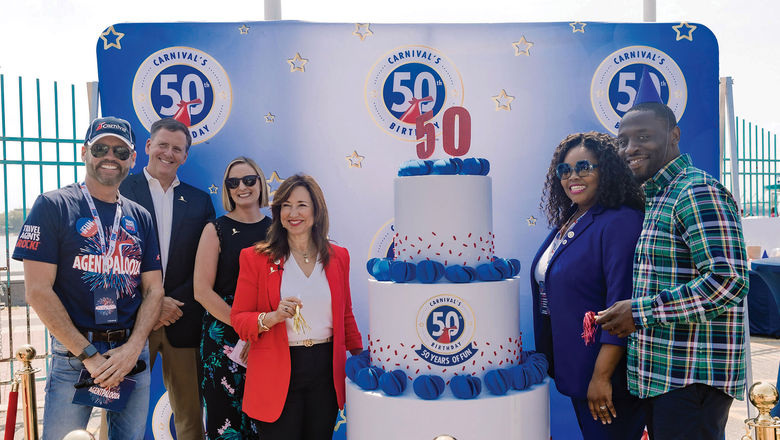 Carnival celebrated the cruise line's 50th birthday at its Agentpalooza event in Philadelphia.