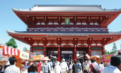 Sensoji Temple in Taito City, Japan.