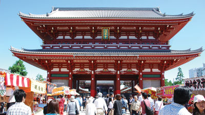Sensoji Temple in Taito City, Japan.