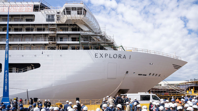 The Explora 1 was floated out at the Fincentieri shipyard in Italy earlier this year.