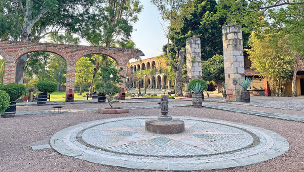 The grounds of Hacienda El Carmen are lined with walking paths and art waiting to be discovered. The grounds of Hacienda El Carmen are lined with walking paths and art waiting to be discovered.