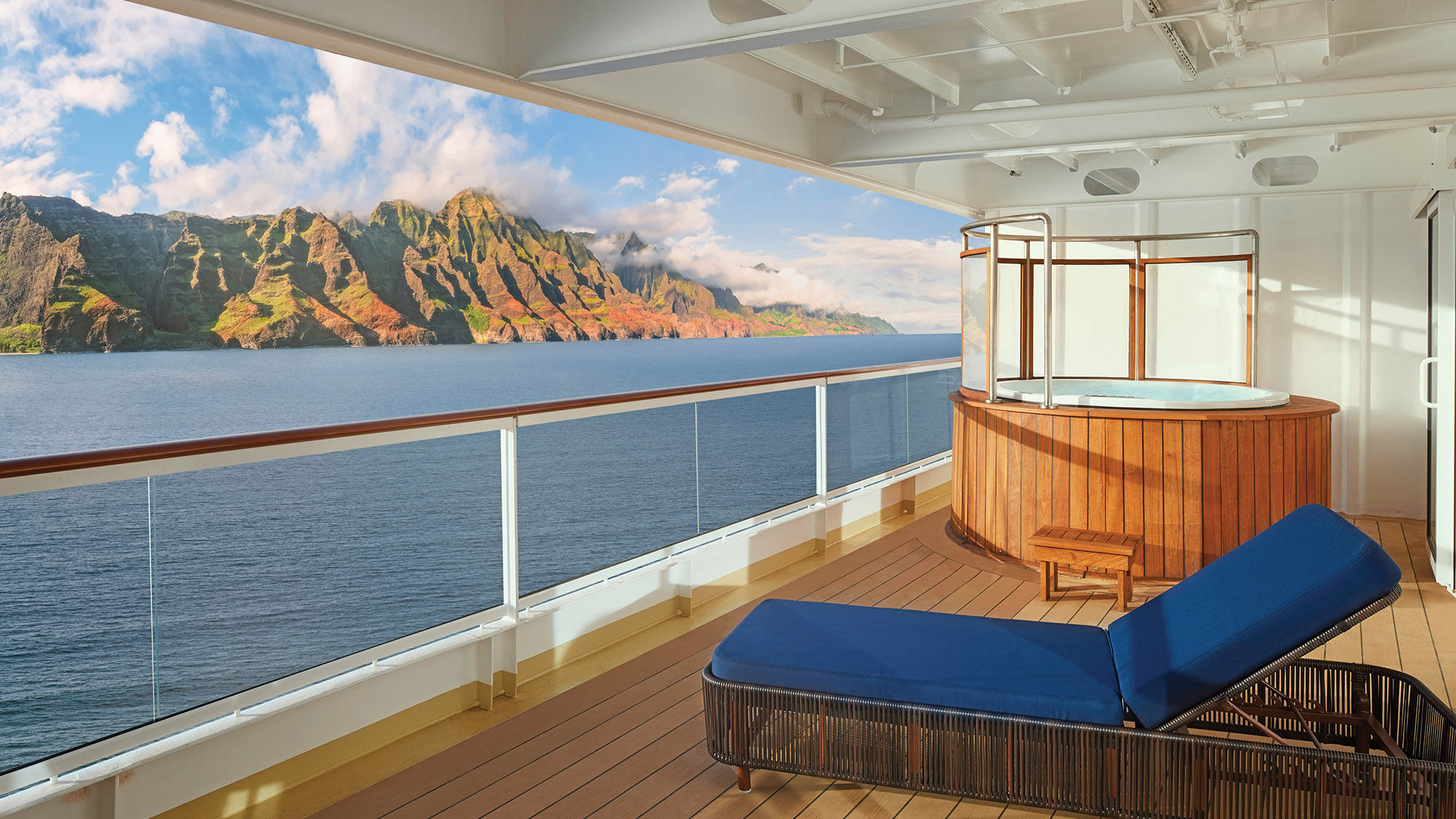 The balcony on an Owner's Suite, with its whirlpool bath.