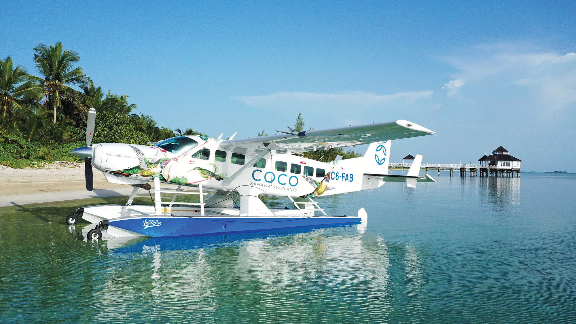 Coco Bahama Seaplanes takes guests from Nassau to Kamalame Cay on the island of Andros.