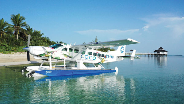 Coco Bahama Seaplanes takes guests from Nassau to Kamalame Cay on the island of Andros.