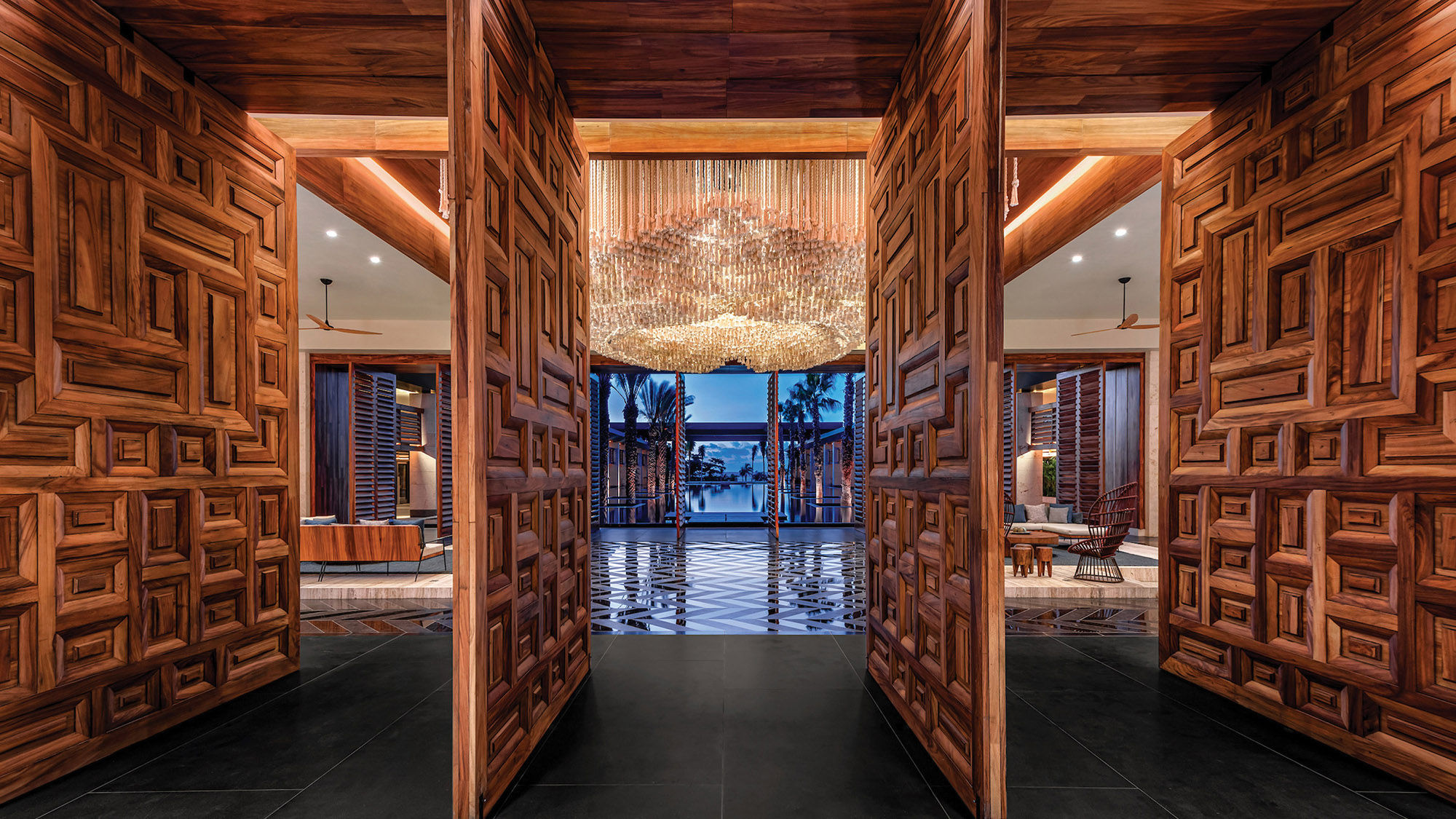 The lobby at the Conrad Tulum Riviera Maya.