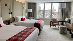 Aspen Snowmass is celebrating its 75th anniversary this year and news editor Johanna Jainchill visited two of the area's recently transformed properties, the Limelight Hotel Aspen and the Viewline Resort Snowmass, Autograph Collection. Pictured, a guestroom at the Limelight Aspen.