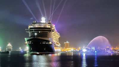 The Disney Wish sailed into Port Canaveral on Monday before dawn.
